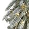 4.5ft. Pre-Lit Flocked Washington Alpine Artificial Christmas Tree, Warm White LED Lights